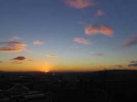 エディンバラの夕焼け空