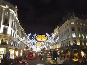 ロンドンのクリスマスイルミネーション