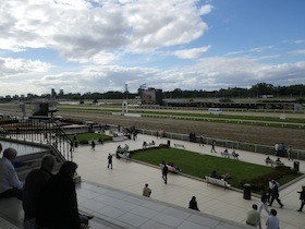 晴天の競馬場