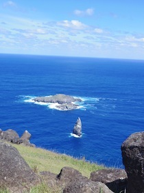 海の中にある小島