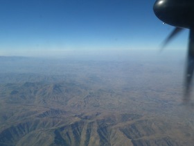 飛行機から見下ろす大地