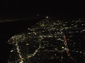 上空から見た夜景