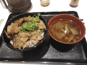 豚丼とけんちん汁