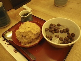 豆かんとおはぎのセット