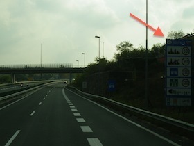ヨーロッパの道路表記